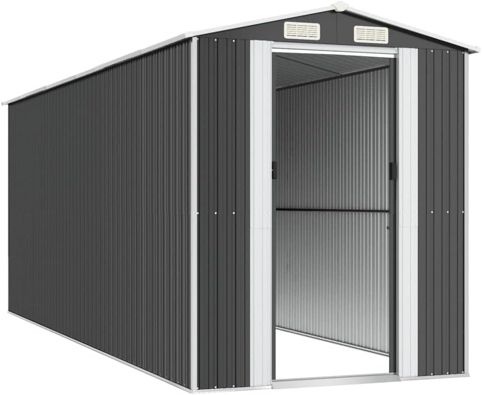 Abri de jardin - acier galvanisé anthracite - 192x523x223 cm - extérieur 3147453