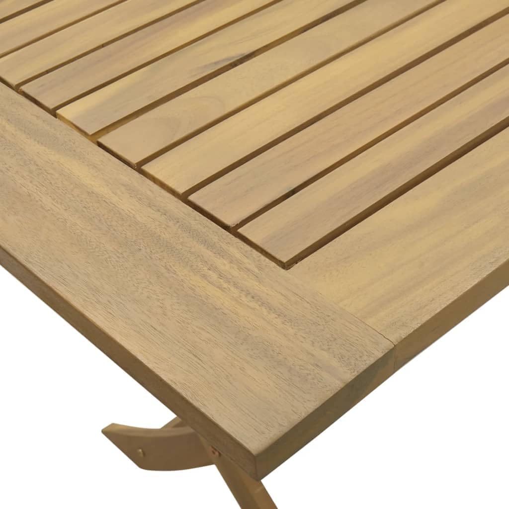 vidaXL - Table pliante jardin acacia solide, moderne, 110x70 cm