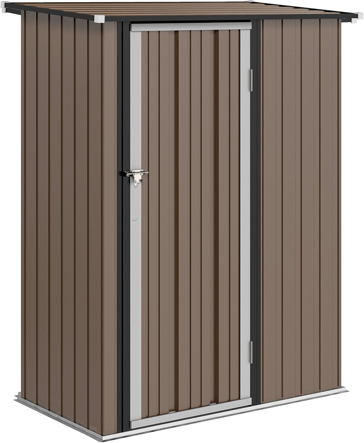 Outsunny - abri de jardin acier galvanisé 142x86x189cm - porte verrouillable 1m²