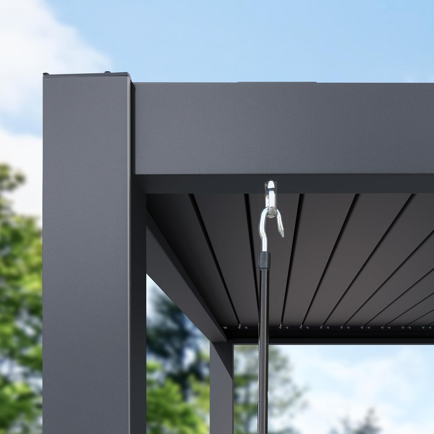 PRIMEYARD - Pergola aluminium, 3x6m, lames orientables, anthracite