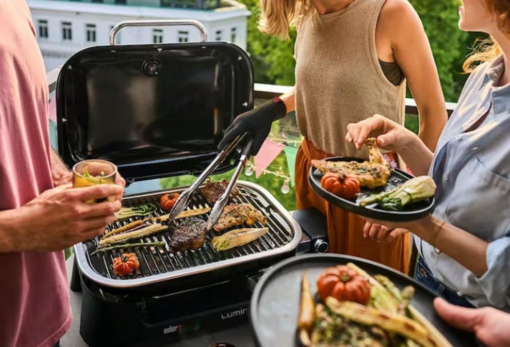 Weber - Lumin série - 2200W - grille fonte, compact, électrique