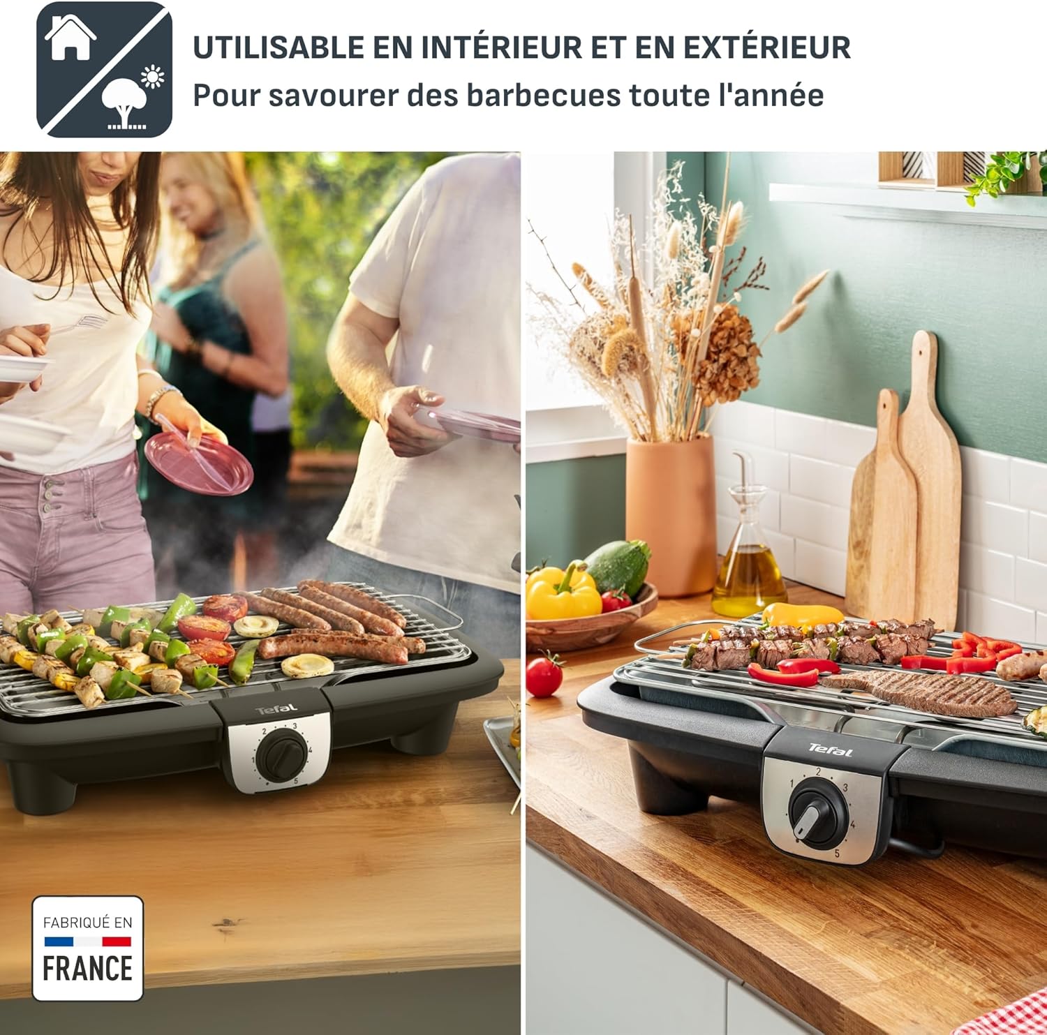 Tefal - Easy Grill 2en1 - plancha, 2100 W, peu de fumée - YY3818FB