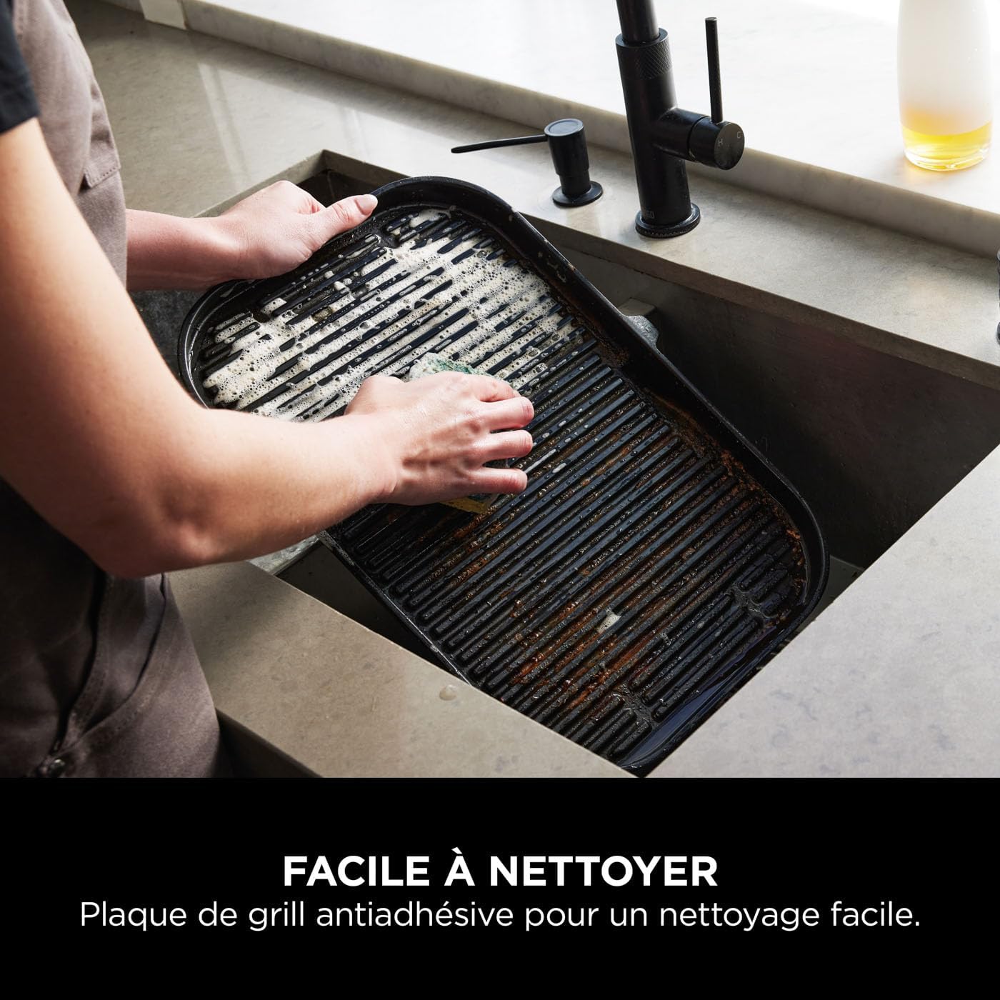 Ninja - Barbecue électrique Pro XL portable - Smart Cook, air fryer, thermomètre, fumoir, granulés Woodfire - OG850EU
