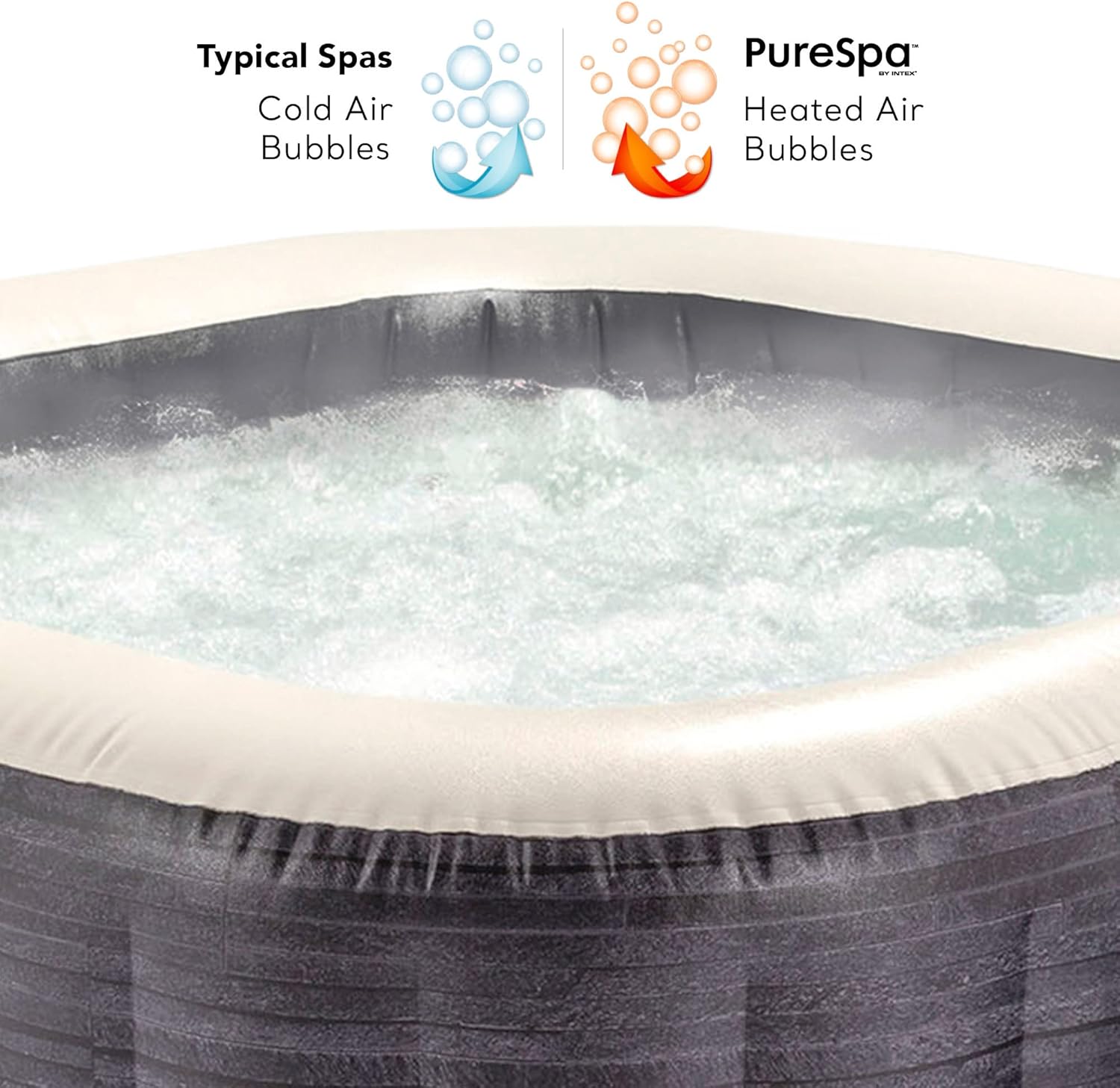 Intex - Pure Spa Ardoise 4 places - spa bulles - 28450EX