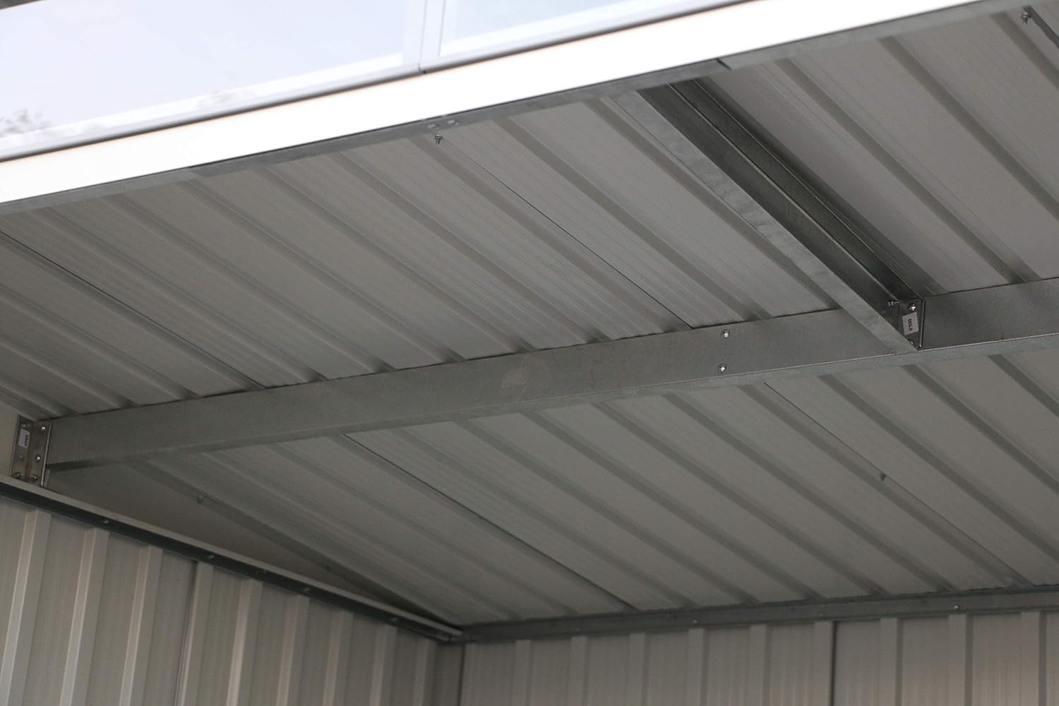 Duramax TOP Pent Roof Skylight 8 x 6 (4.37 m²) Abri de jardin en métal, fabriqué en acier galvanisé, structure de toit renforcée, lucarne intégrée pour la lumière du soleil, Anthracite