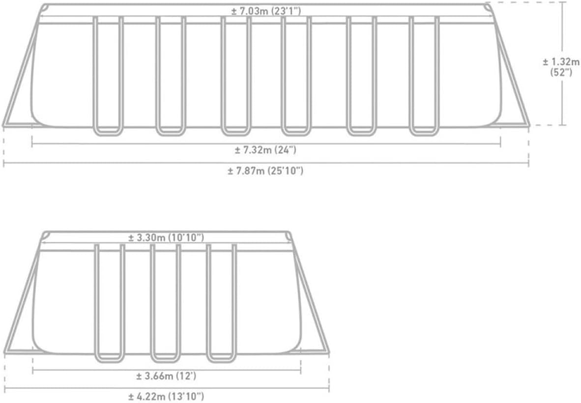 Intex - Ultra XTR Tubulaire - 7,32x3,66x1,32m - Piscine rectangulaire