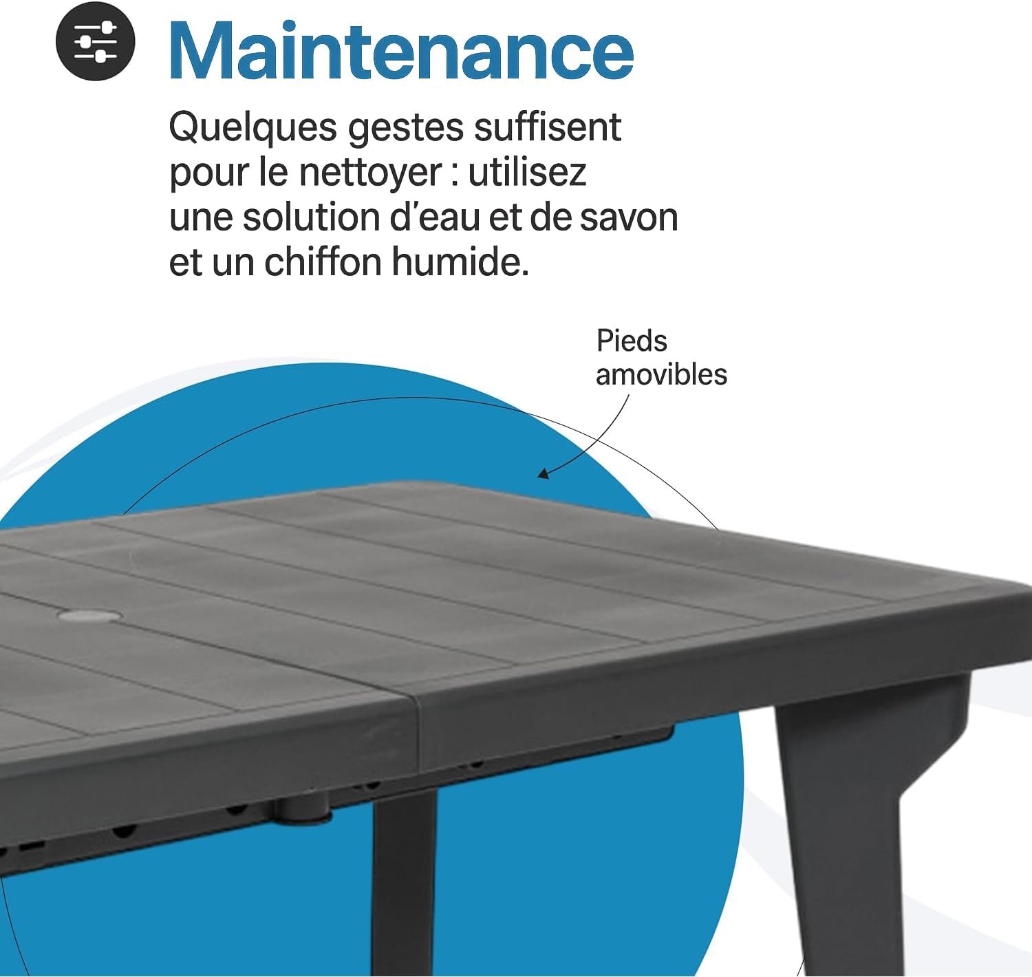 Tomaino - Berg extensible - 160/220x90x74 cm - pieds démontables, anthracite, NEWANTHRACITE