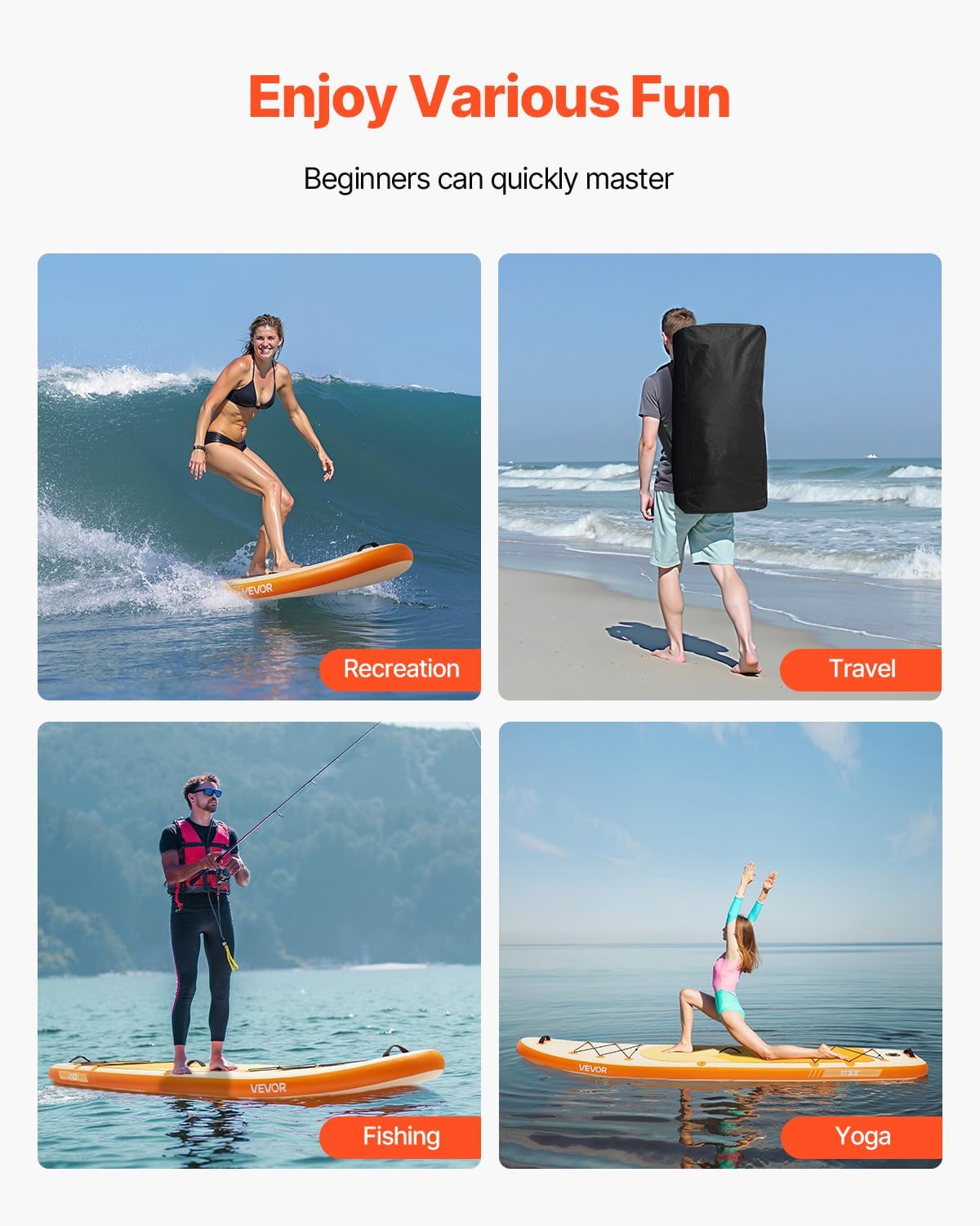 VEVOR - Paddle gonflable SUP - ultra-léger, accessoires inclus