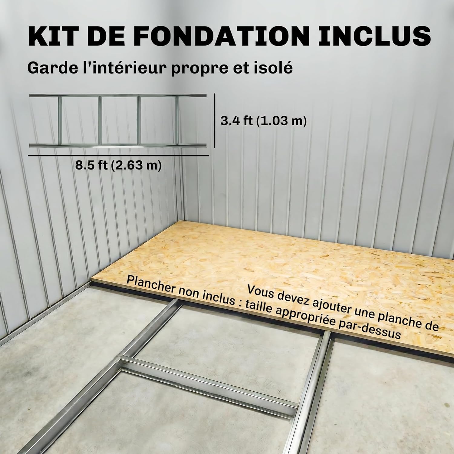 Outsunny - abri de jardin XXL 277x195x192 cm, acier, portes coulissantes, 4 aérations
