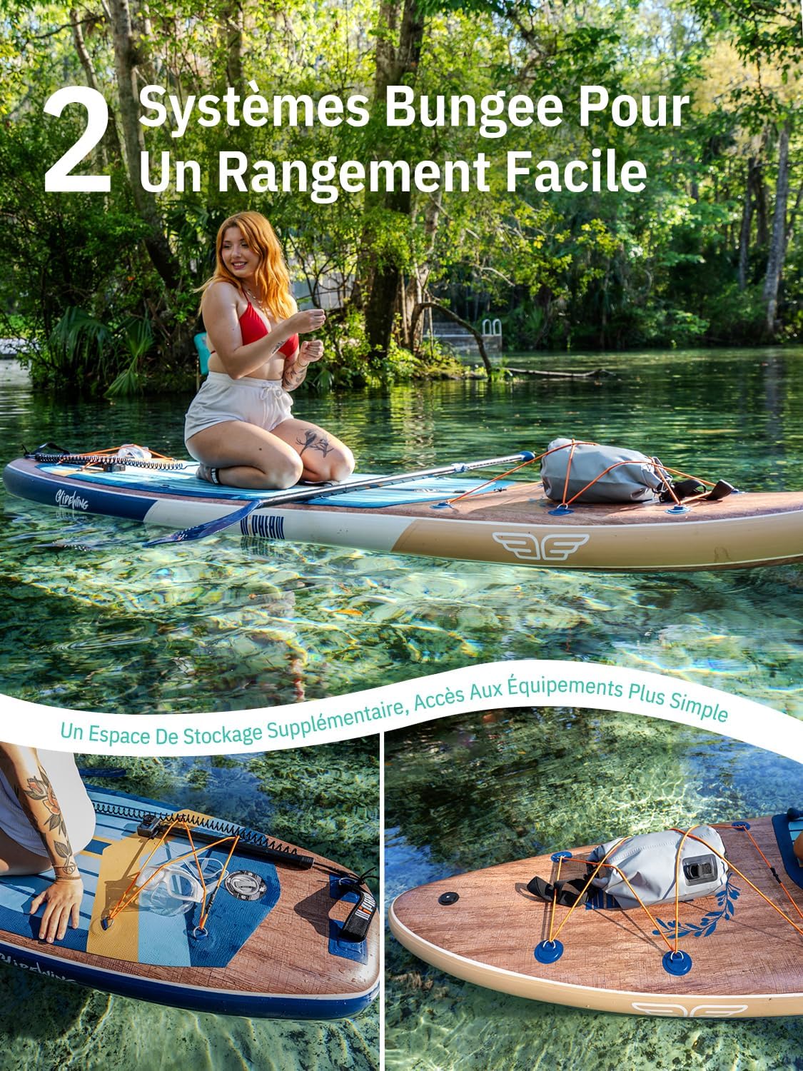 Niphean - Extra Large Paddle - XXL - 2+1 personnes, housse étanche, aileron équilibré