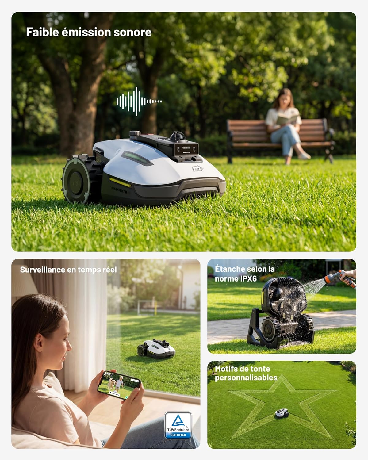 Mammotion - Yuka Mini 2 - 800 m² - navigation LiDAR, IA, DropMow, pente 45% - YUKA Mini 2 800