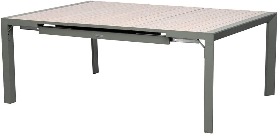 Hespéride - Evasion - table extensible 10 places - alu et effet bois