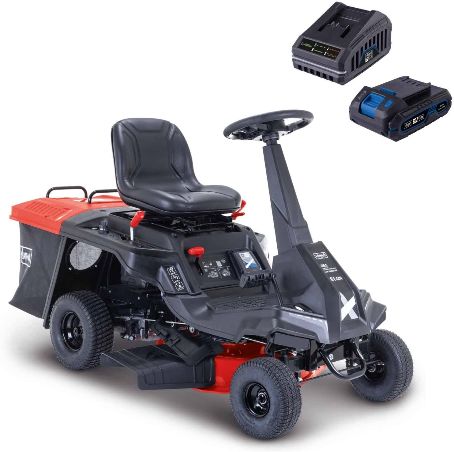 Scheppach - tondeuse autoportée MR230-61 - 61 cm - essence 4,4 kW, 5 hauteurs, jusqu’à 2600 m² - MR230-61