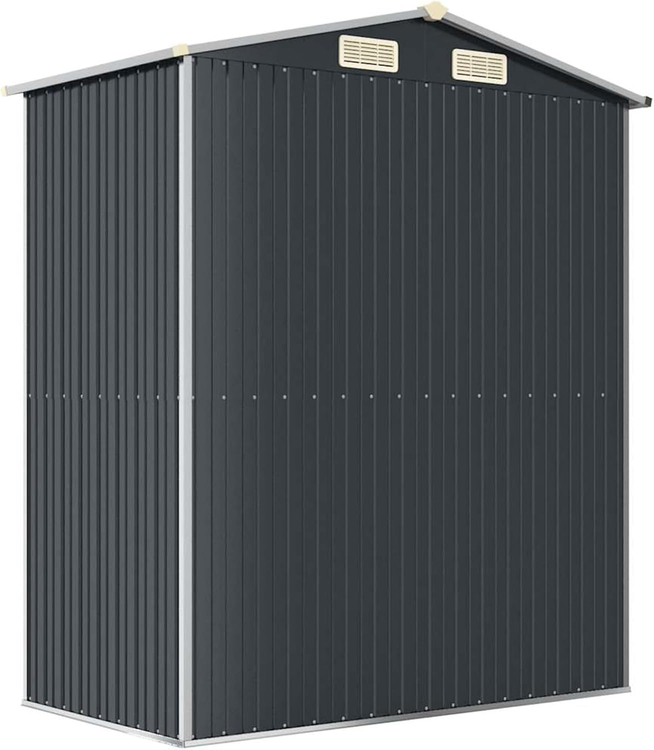 Homgoday Grand Abri de Jardin en Métal Gris Anthracite - Stockage Extérieur Spacieux et Ventilé