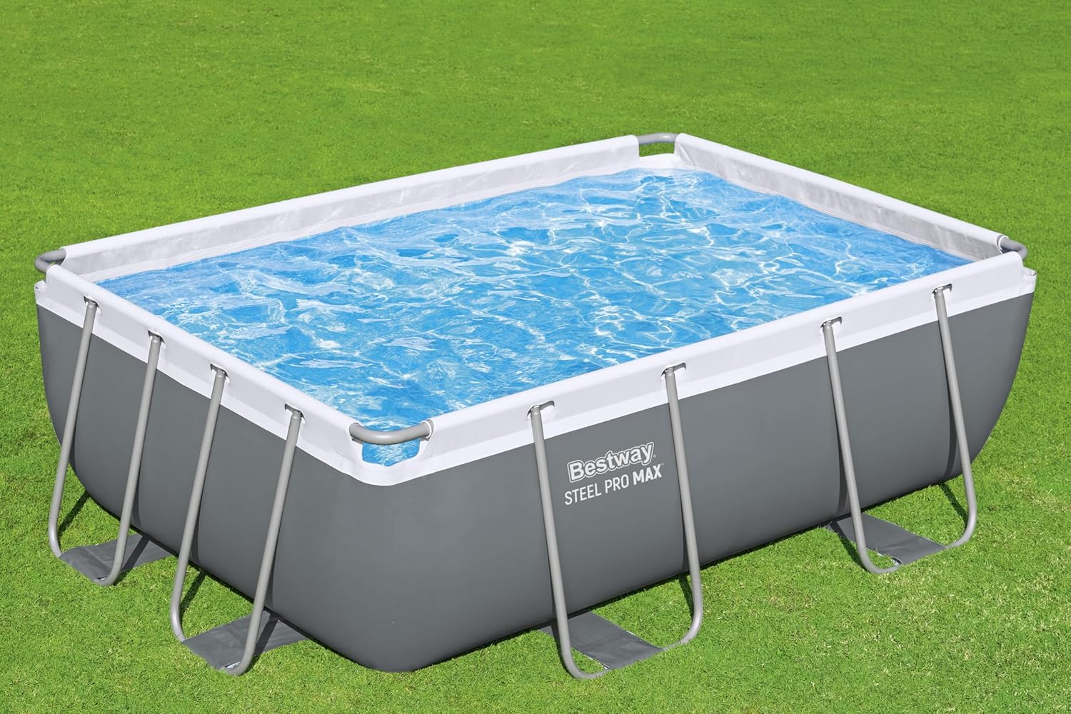 Bestway Steel Pro Max Kit Piscine Hors Sol - 282 cm x 196 cm x 84 cm - Gris