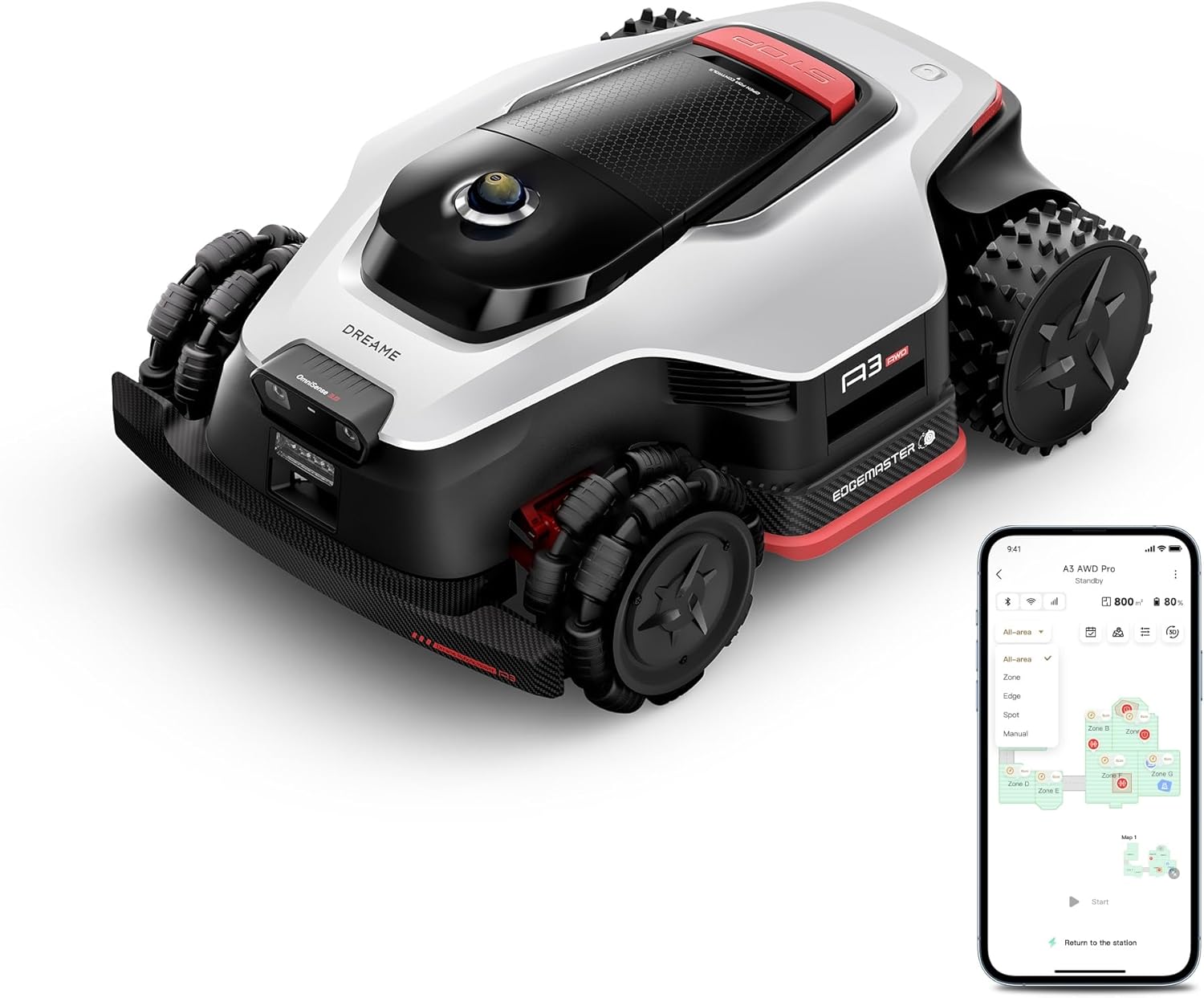 Dreame - A3 AWD Pro - 5000 m² - AWD, LiDAR 3D, IA Vision, EdgeMaster A3AWDPro5000