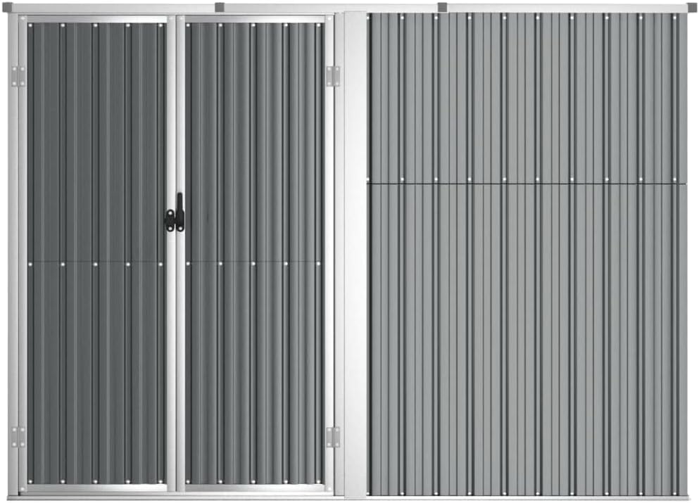 Générique Abri à Outils de Jardin Gris 225x89x161 cm Acier galvanisé, Maison & Jardin, Pelouses & Jardins, Vie en extérieur, Structures extérieures, Cabanes & abris de Jardin, Gris, (Poids 36.62KG)