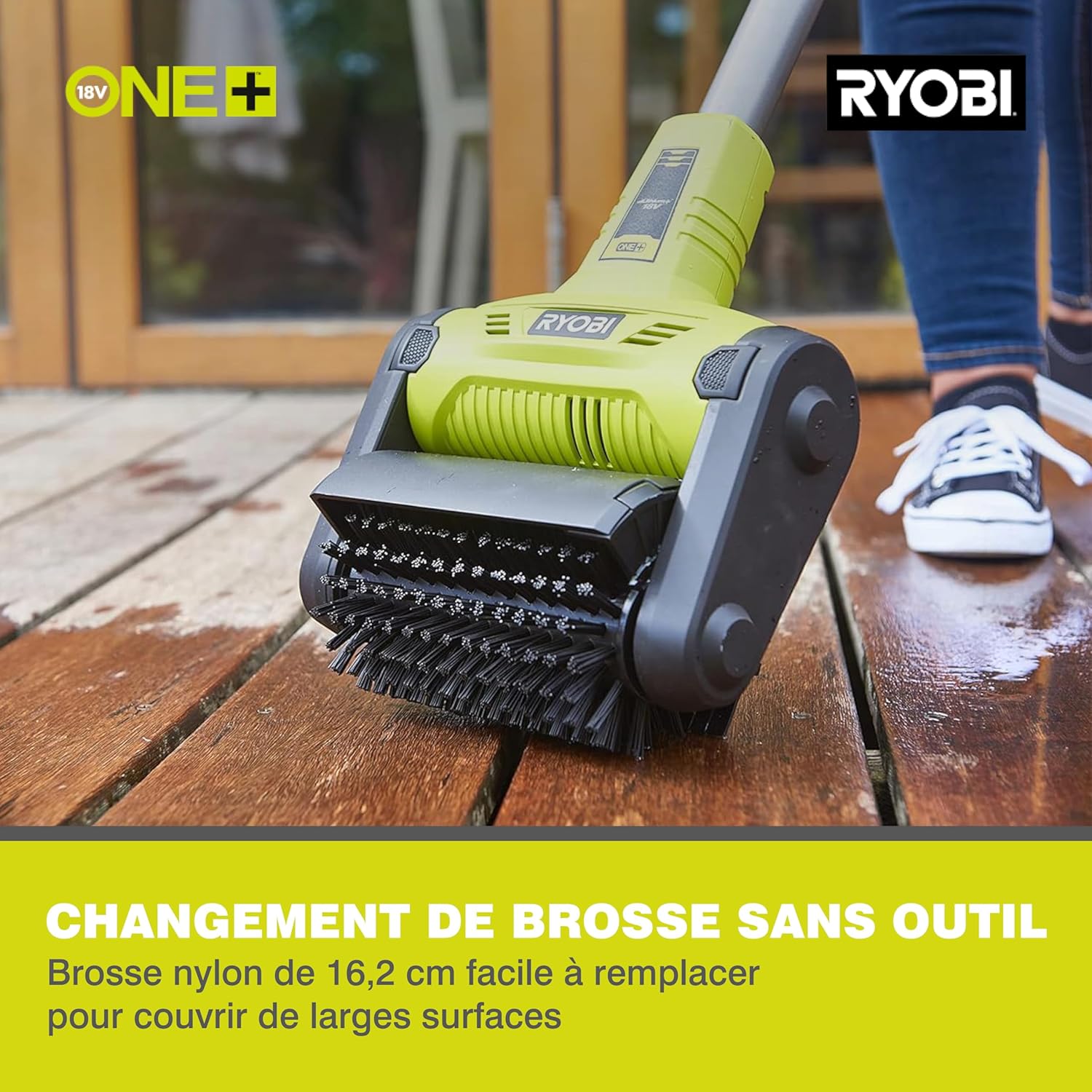 RYOBI - Nettoyeur Sol One+ 18V, 16,2 cm, 40min autonomie, RY18PCB-140