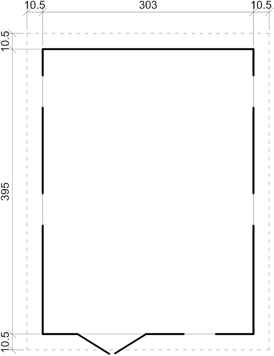 ABRI de Jardin en Bois Exterieur avec Les PLANCHERS IMPRÉGNÉ - en Pin/épicéa- H226x324x416 cm/12 m²- Construction de Panneaux- Rangement pour vélos, Remise à Outils- TIMBELA M336+M336G