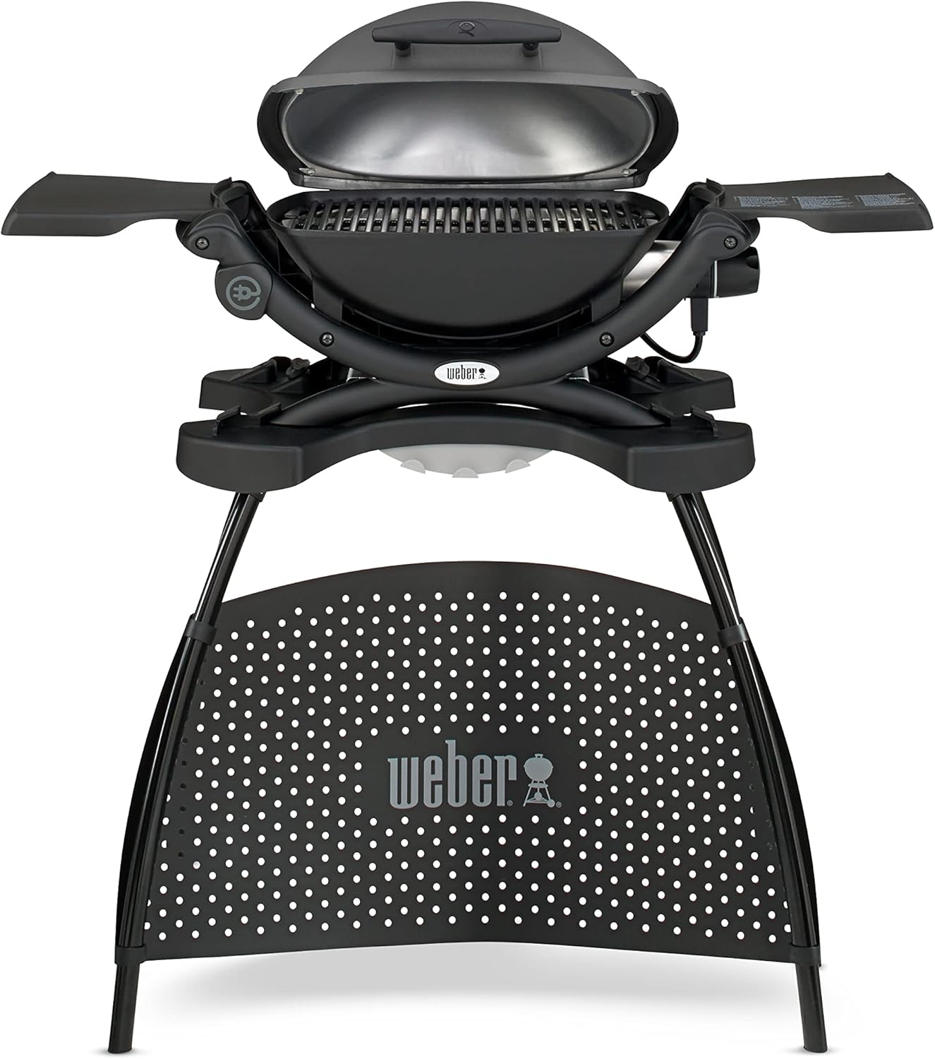 Weber - Q 1400 série - 43x32 cm - grille fonte, bac amovible, cordon 1,80 m, noir
