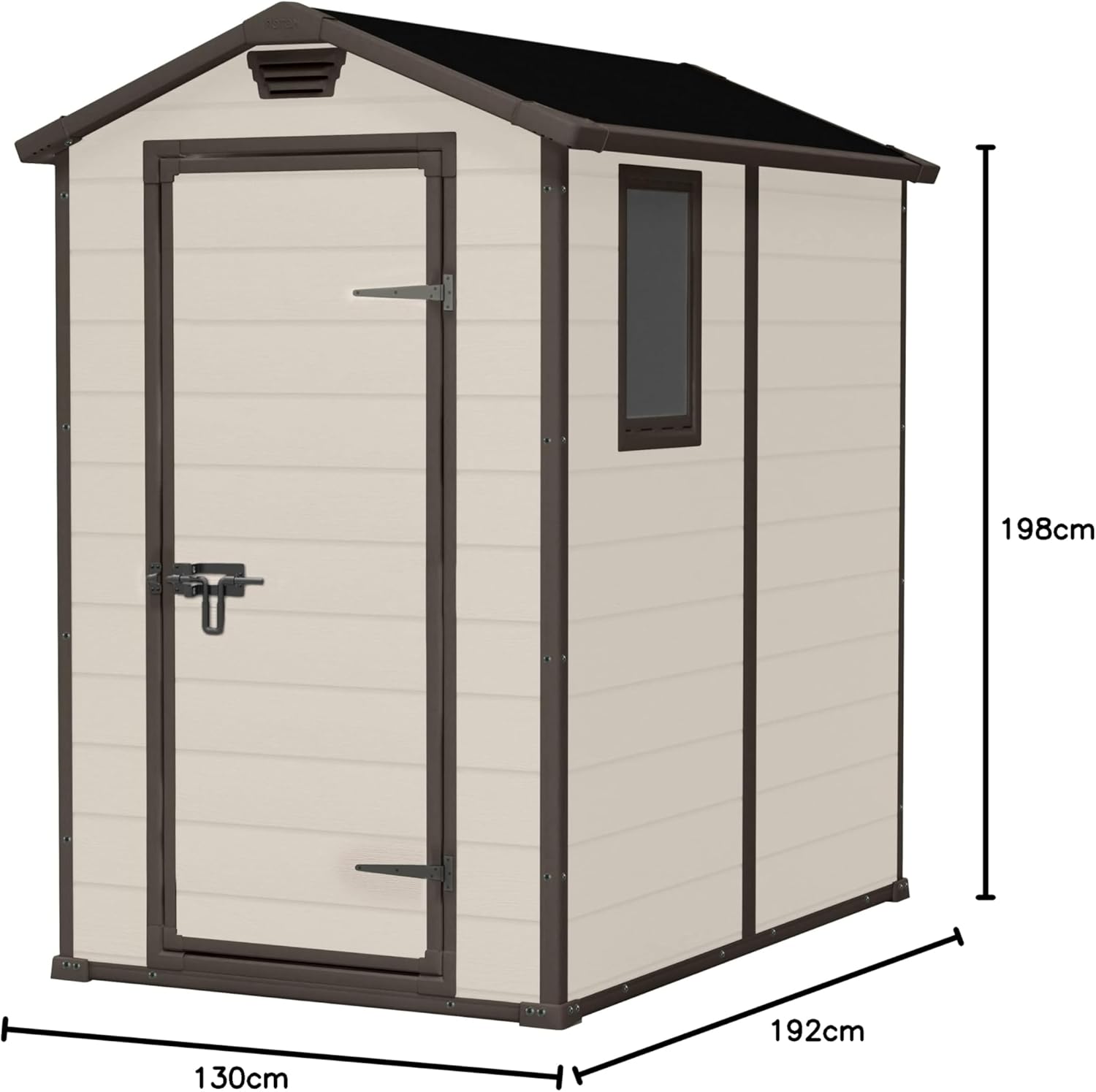 Keter - Manor 46 - 2,2m2 - abri de jardin résistant beige