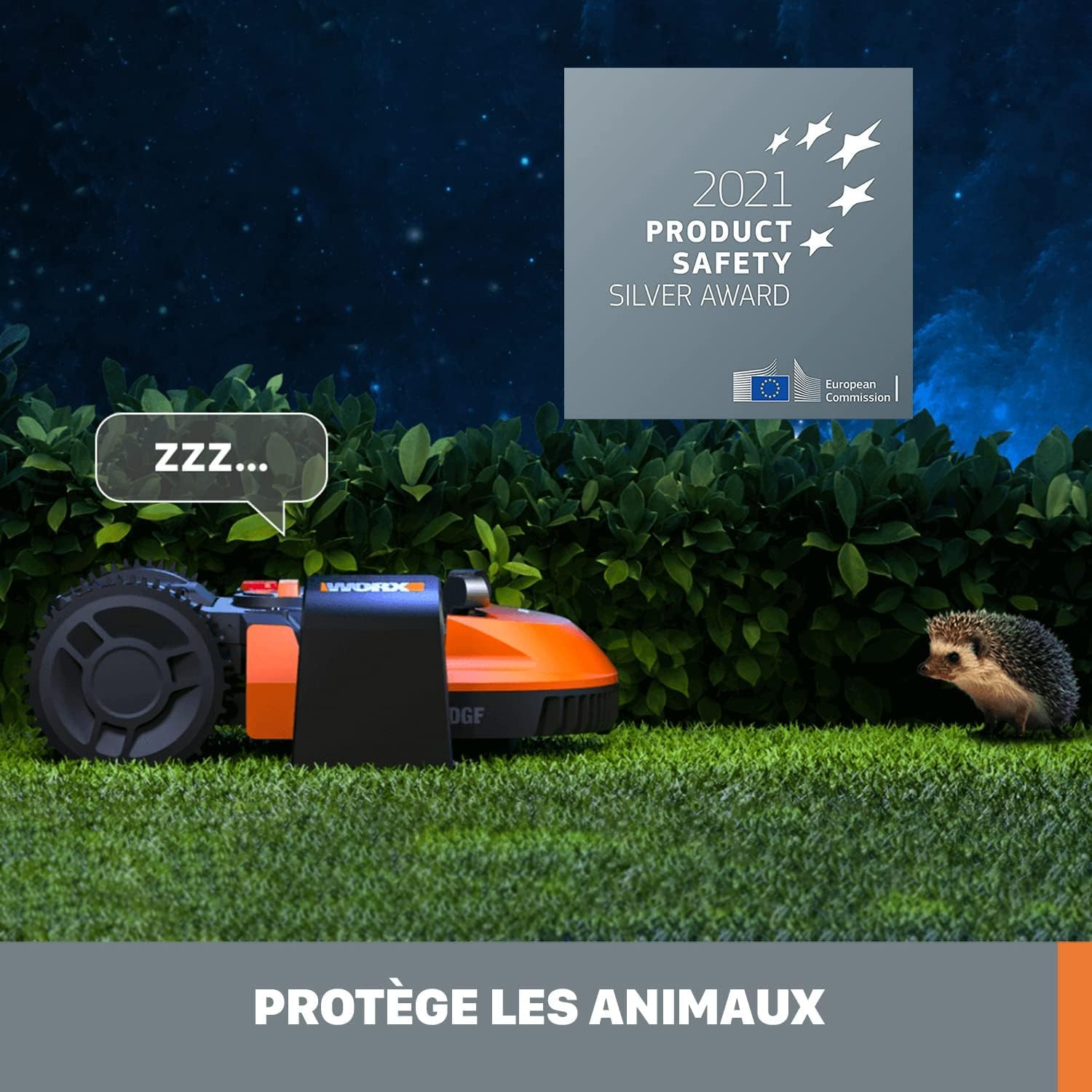 WORX - Landroid Plus série - 500m² max, pente 35%, coupe bordure, WR165E