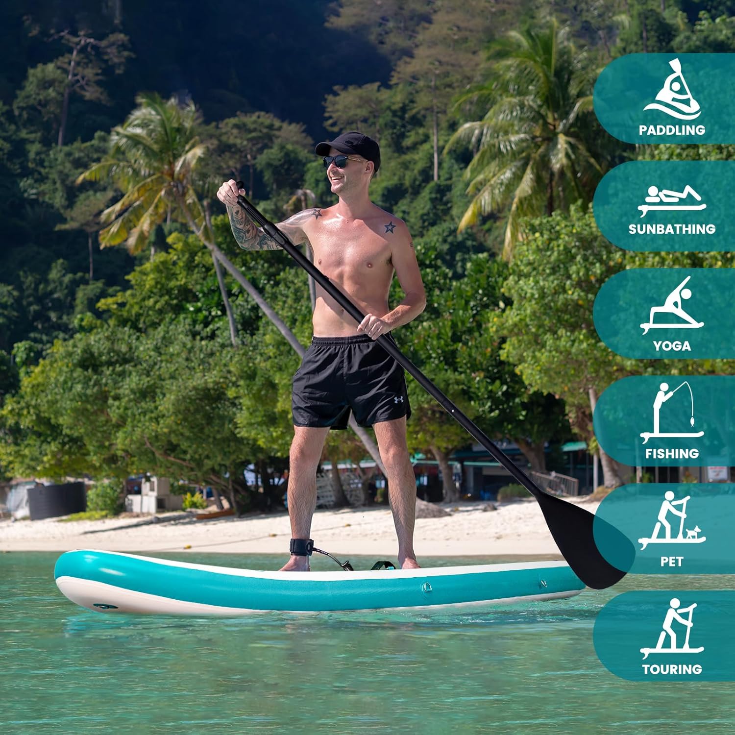 FEATH-R-LITE - Stand Up Paddle série adulte - gonflable, 2 accessoires