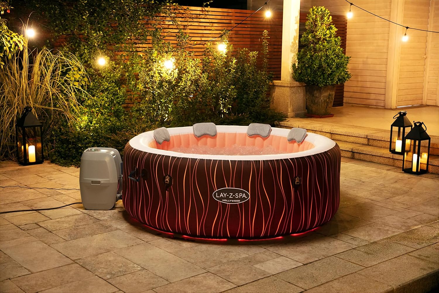 Bestway - LAY-Z-SPA Hollywood - 196x66cm - 4-6 personnes, Airjet