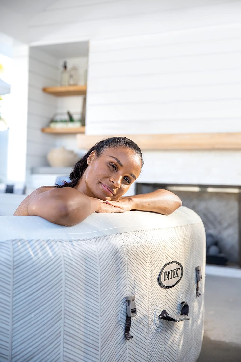 Intex - Pure Spa Chevron série - 4 places - Spa gonflable relaxant - 28446EX