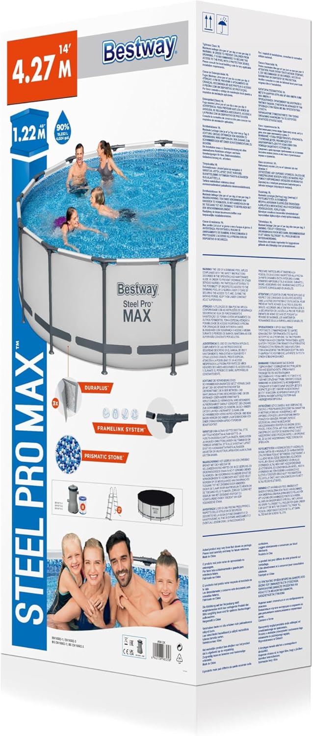 Bestway - Steel Pro Max série - 4,27x1,22m - piscine hors sol ronde