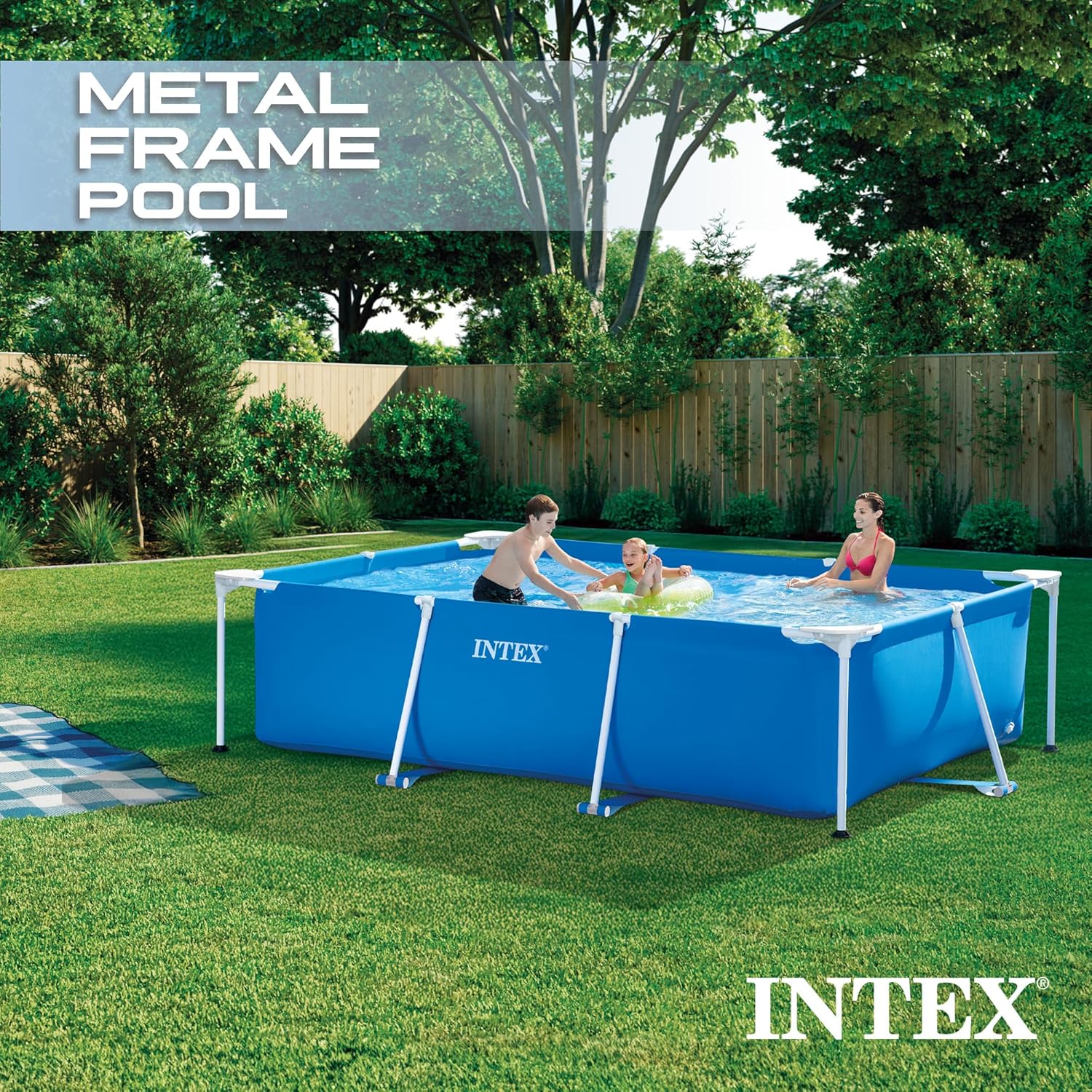 Intex - Metal Frame Junior - 3x2x0,75m piscine rectangulaire - 28272NP