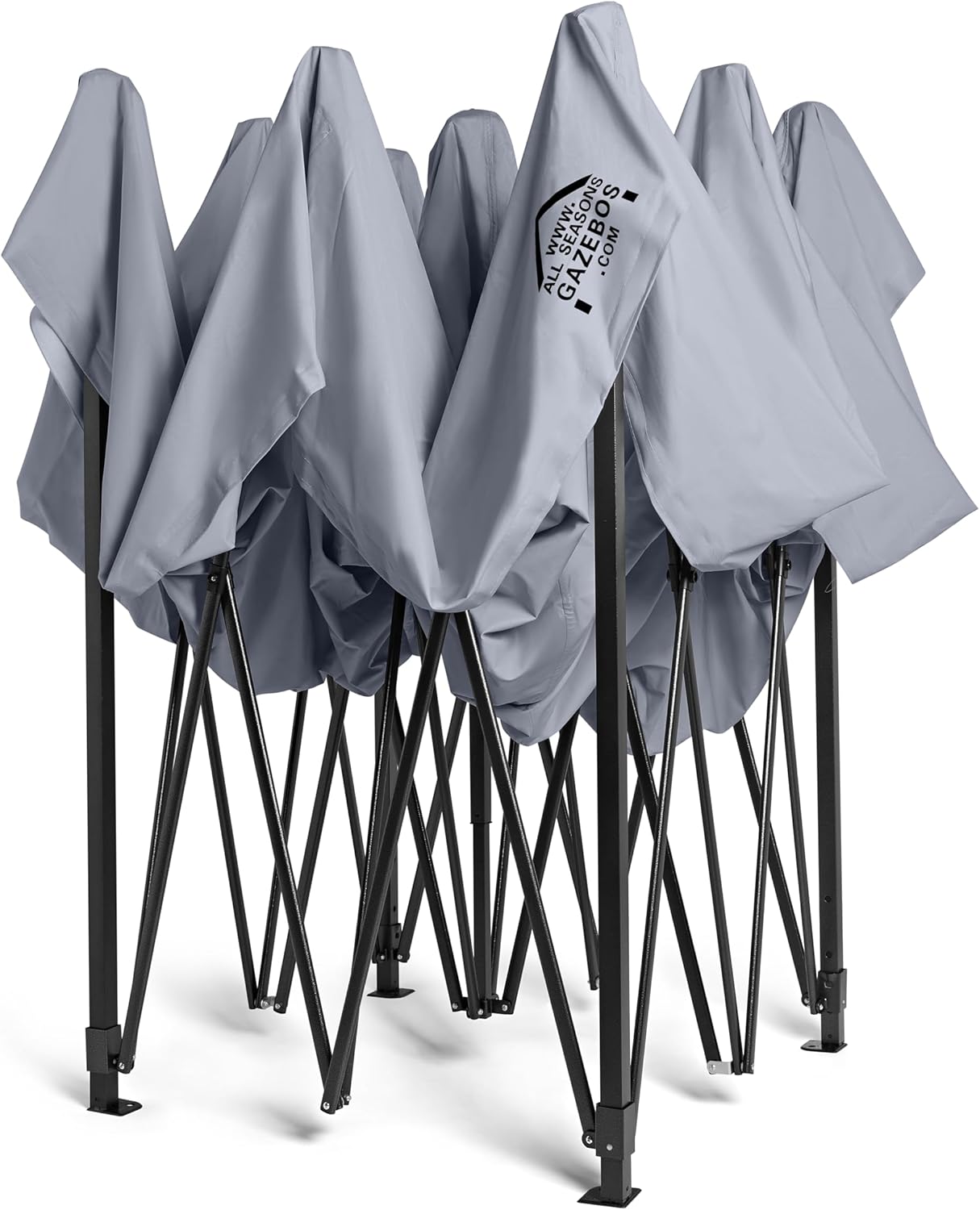 All Seasons Gazebos - Tonnelle série résistante - 3x3m - étanche, gris métallisé
