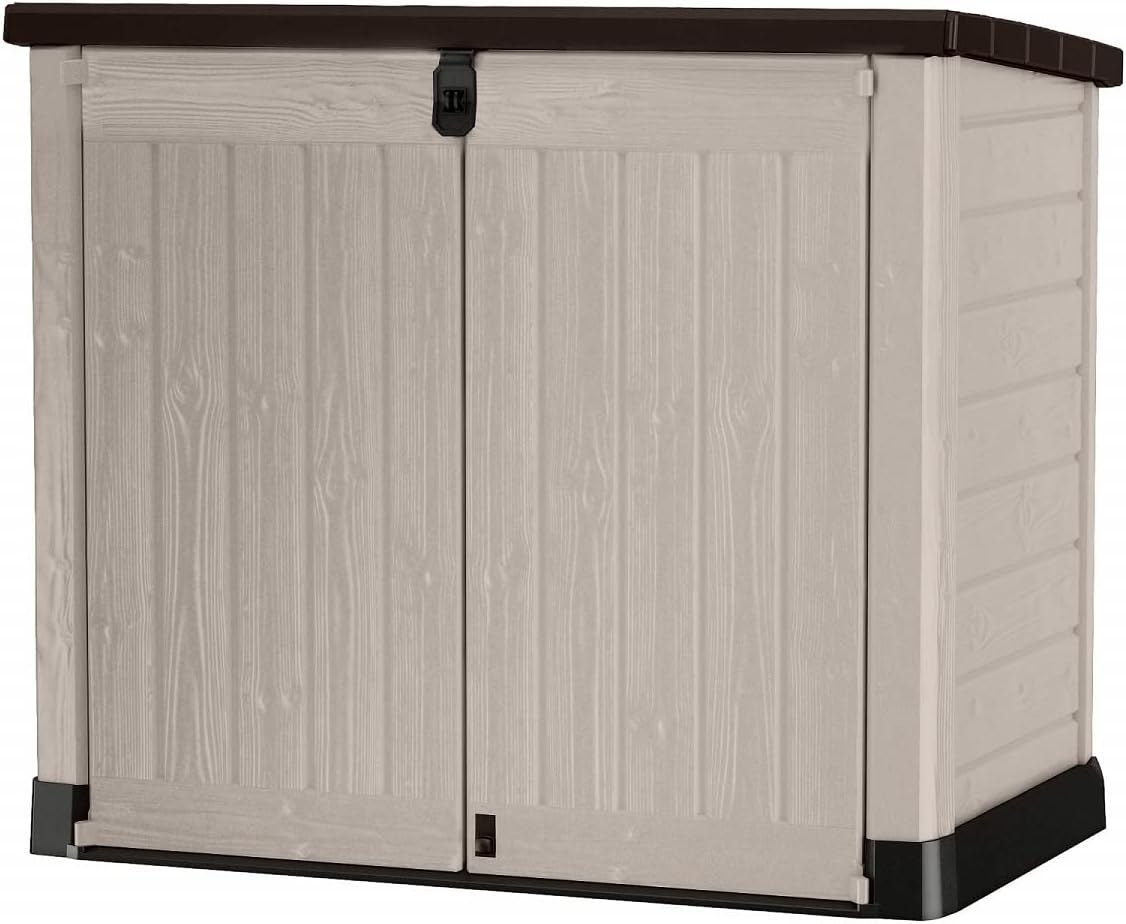 KETER - Range SIO Pro - 1200L - Abri poubelle horizontal beige