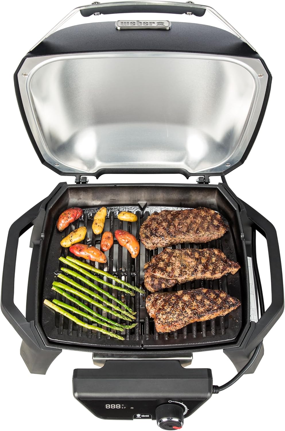 Weber - Barbecue électrique Pulse 1000 - compact - 1800W, contrôle digital