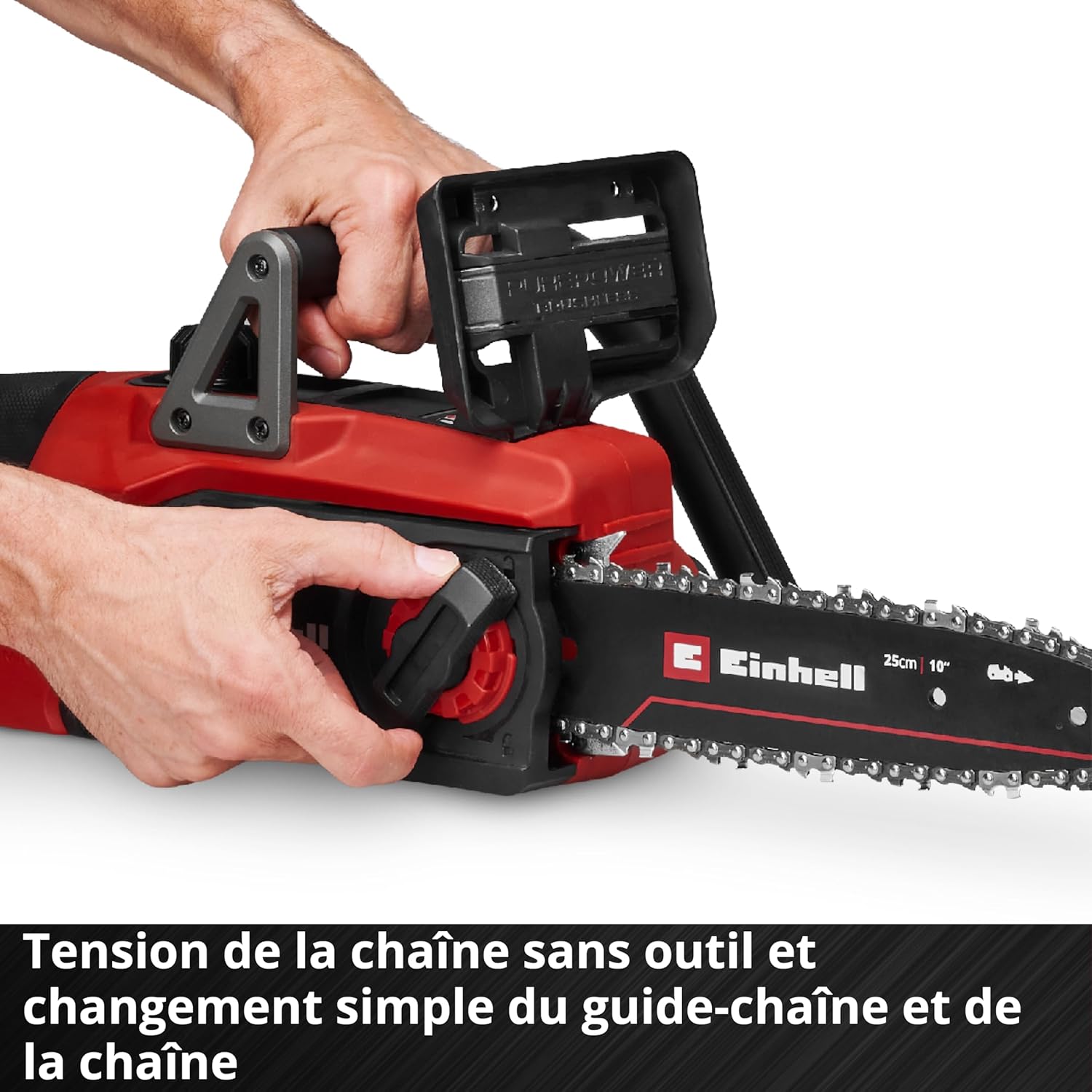 Einhell - GE-LC 18/25 Li BL-Solo - 22,5 cm - tronçonneuse sans fil, moteur Brushless, lubrification auto, 18V, GE-LC 18/