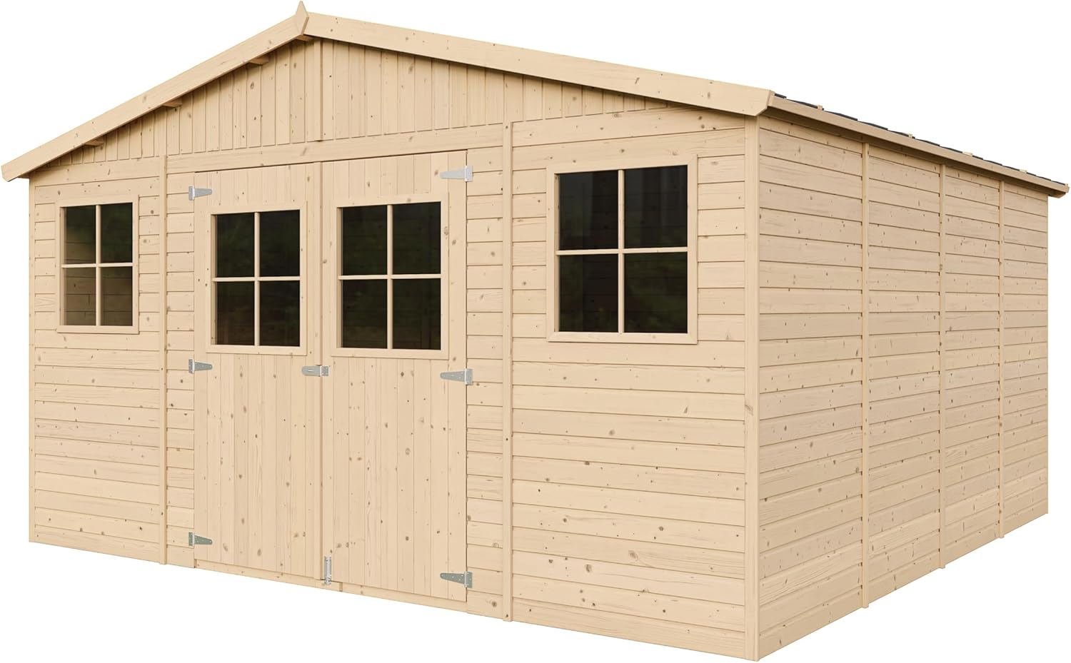 Timbela - M330 série - 418x420x246 cm - Abri bois 16 m² plancher imprégné M330+M330G