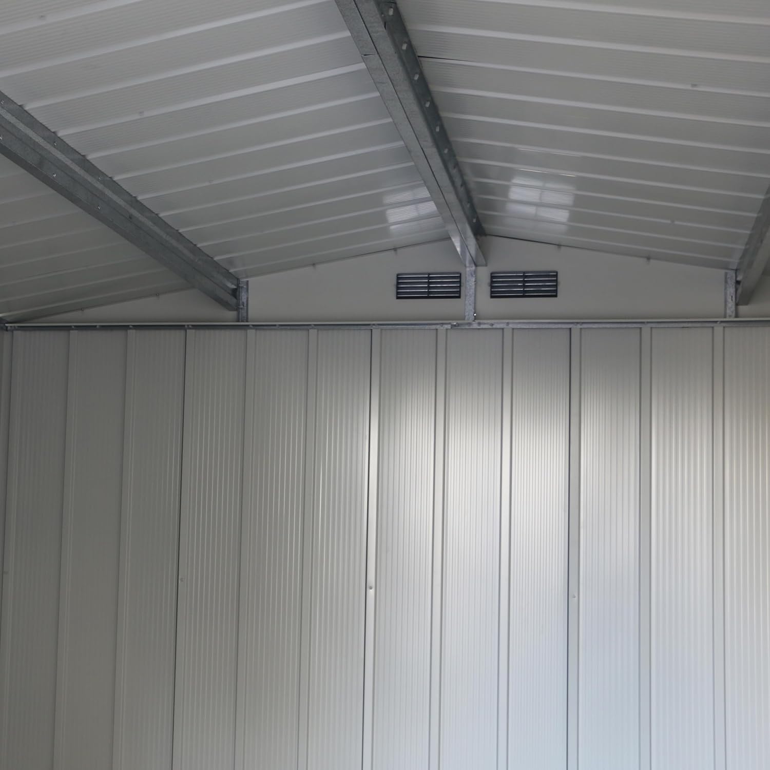 Duramax - ECO série - 10 x 8 (7,80 m²) - abri de jardin métal robuste, toit renforcé, anthracite