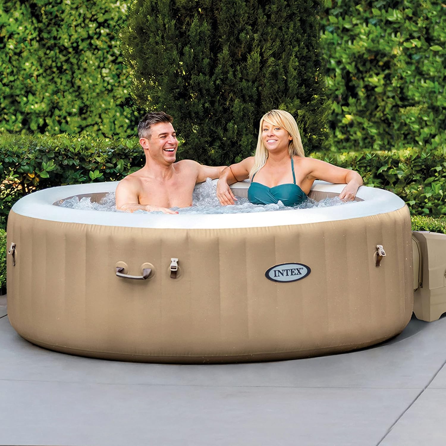 Intex - Pure Spa Sahara (4 places) - jacuzzi gonflable, porte-verres
