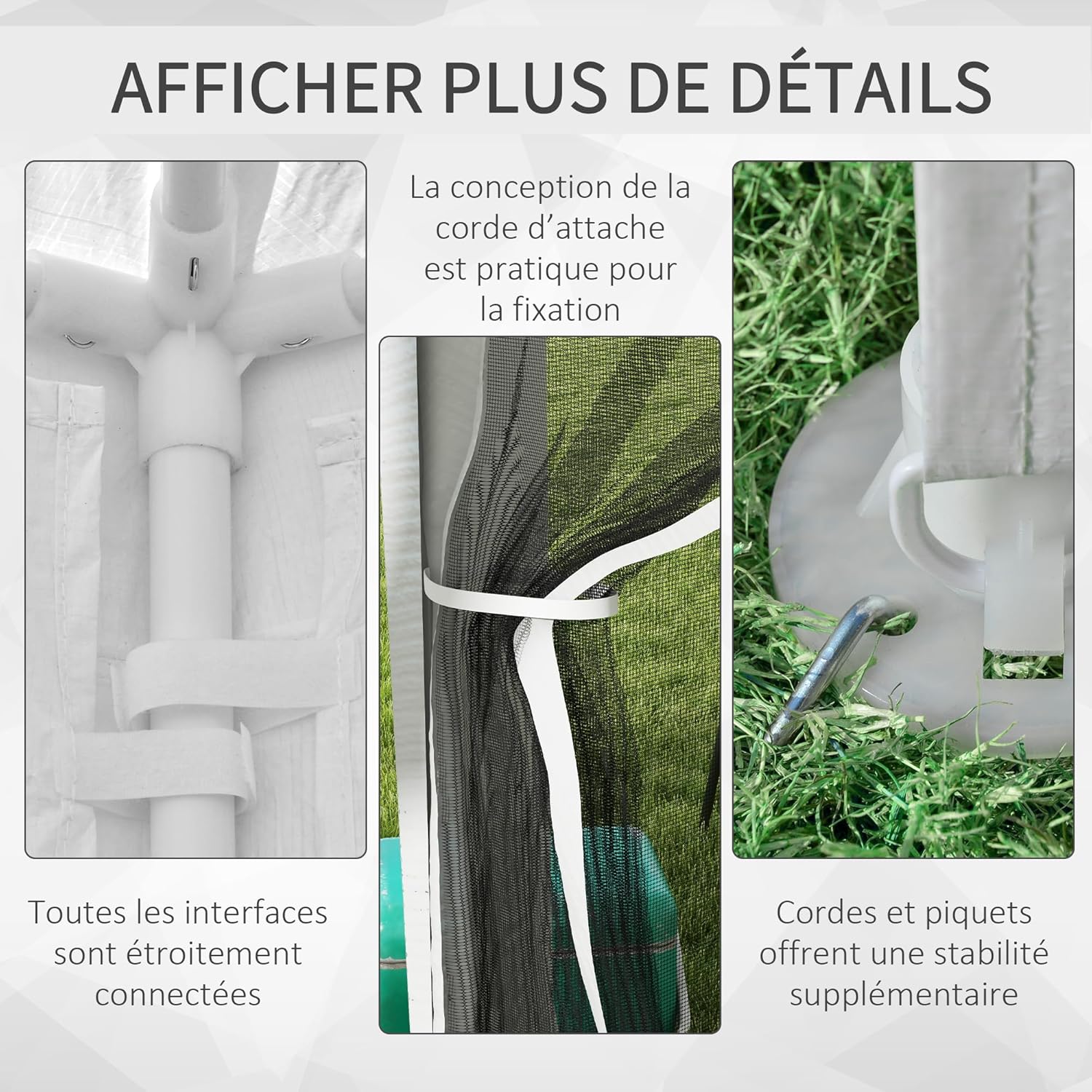 Outsunny - Tonnelle série réceptions - 3x4m - parois maille, 2 portes, blanc