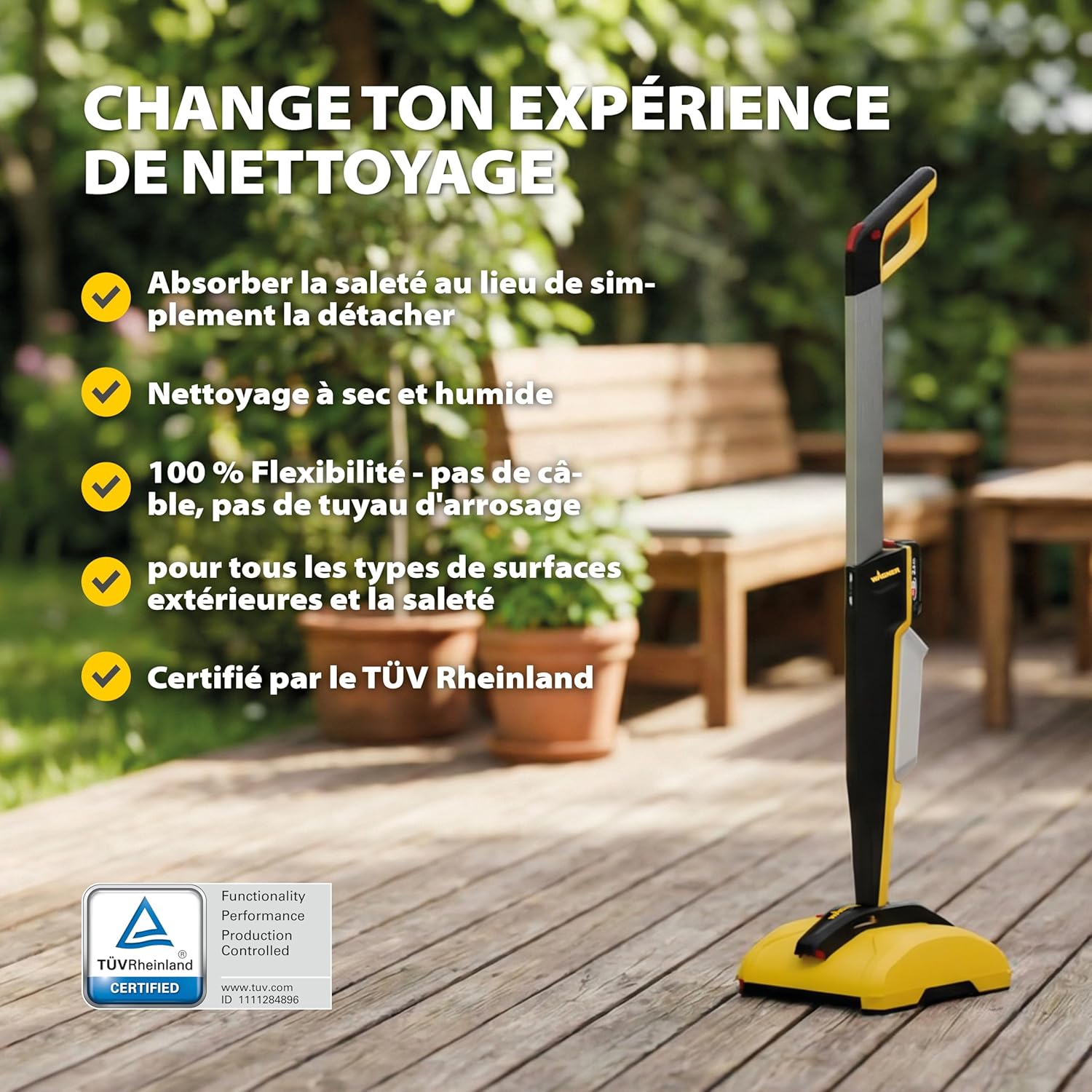 WAGNER - Levaro Powerbrush 18V - multifonctions sans batterie - nettoyage terrasse