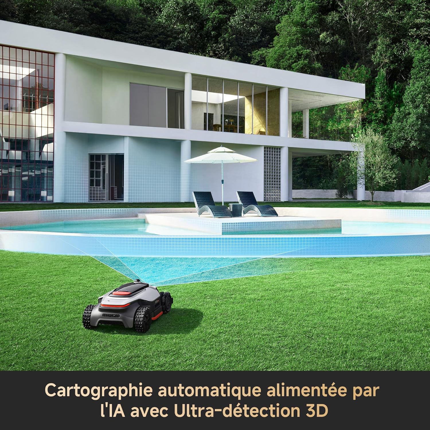 Dreame - A3 AWD Pro - 3500 m² - AWD, LiDAR 3D, IA, pente 80%, bord <3cm
