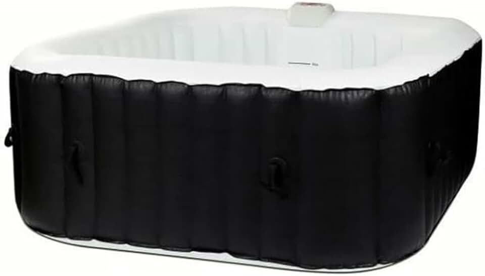 SUNSPA - Spa gonflable carré - 155 x 65 cm - 4 personnes, laminé