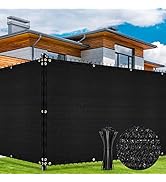 Duerer Brise Vue occultant Noir pour Jardin Cloture 1.5m x 10m, 142g/m² HDPE Tissu 90% Occultant ...