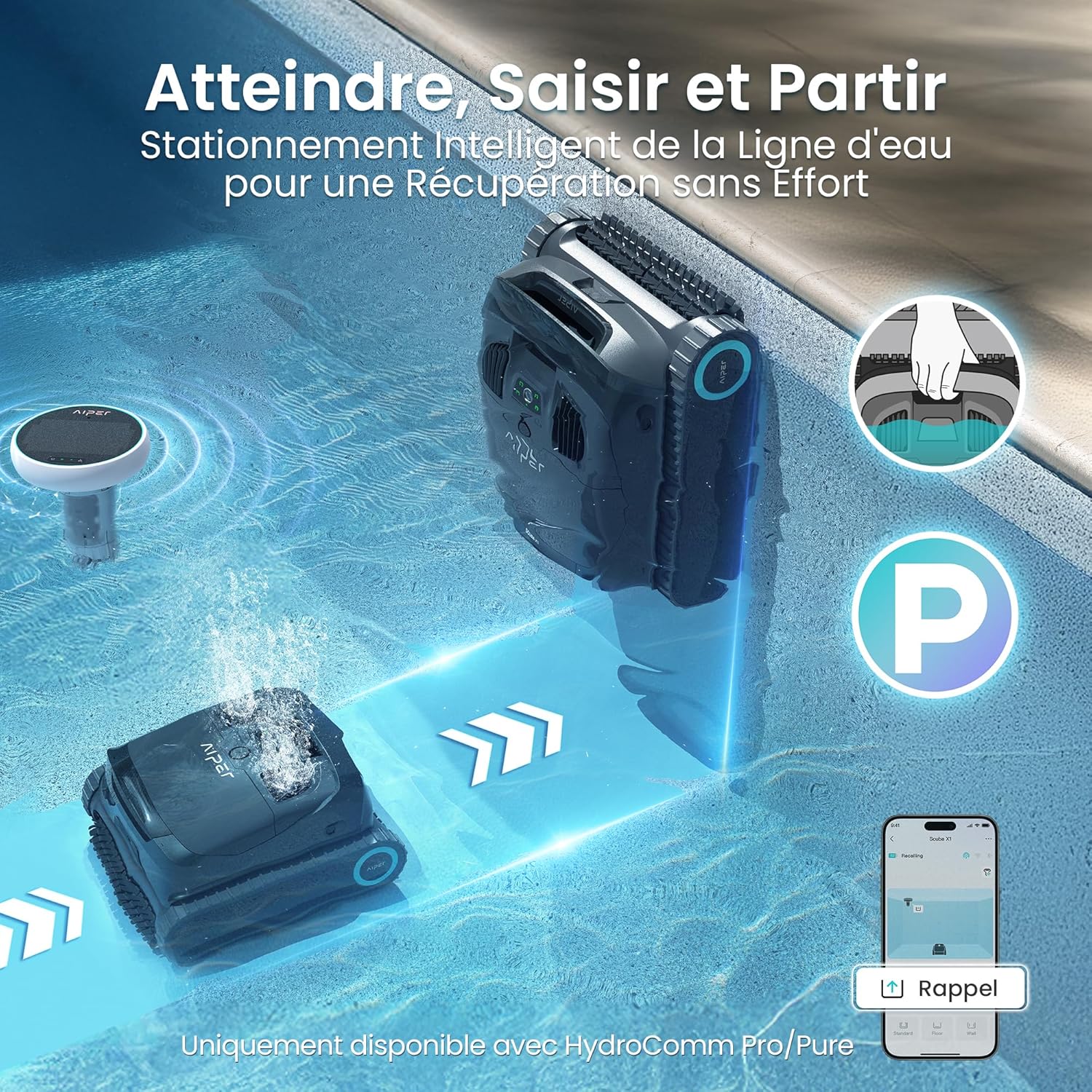 AIPER - Scuba X1 série - filtration ultra-fine, navigation intelligente, nettoyage ligne d’eau - SCUBAX1