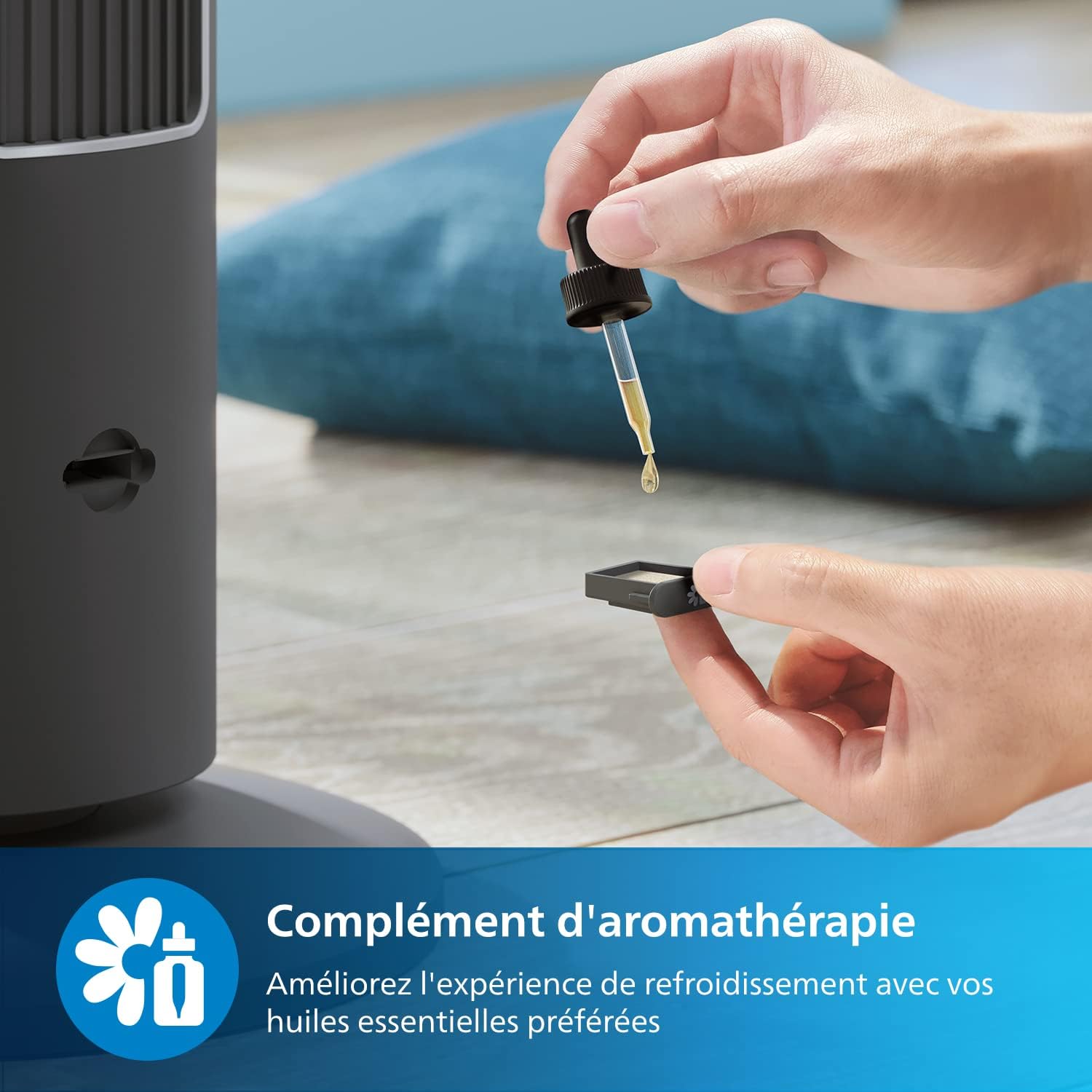 Philips - Série 5000 - 105 cm - ventilateur tour, télécommande, silencieux, minuterie, modes, aromathérapie - CX5535/11