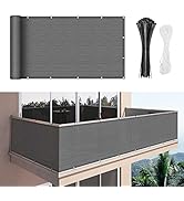 Duerer Brise Vue pour Balcon 75 x 300cm Couverture de confidentialité 180g/m² HDPE Tissu Protecti...
