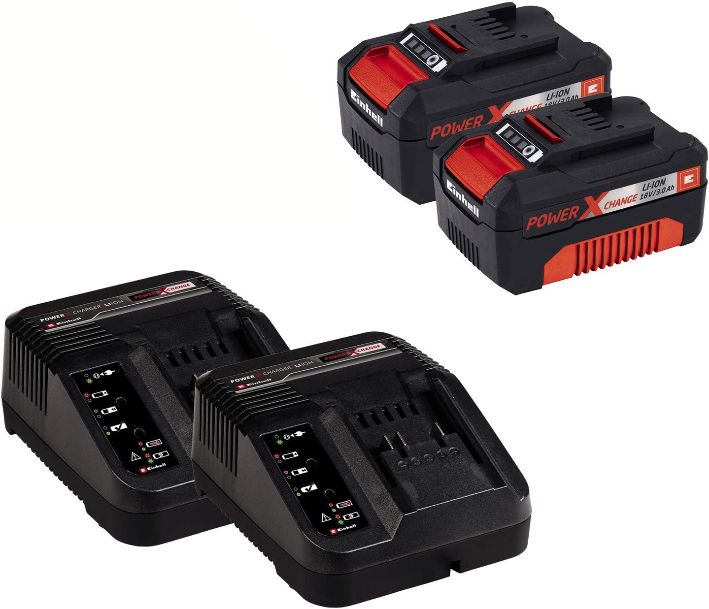 Einhell Tondeuse à Gazon sans Fil GE-CM 36 Li Kit Power X-Change (36 V, 36 cm Largeur de Coupe, jusqu'à 350 m², Brushless, 40L bac de ramassage, avec 2X 3,0 Ah Batterie et 2X Chargeur)