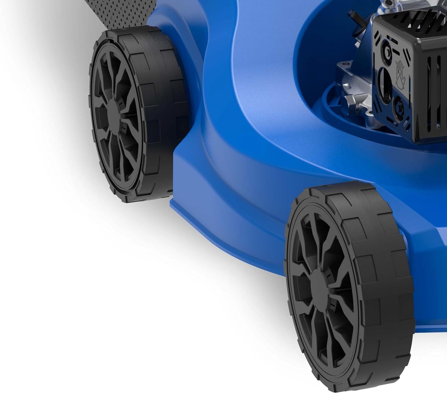 Goodyear Tondeuse Thermique 132cc OHV 4 Temps, Tondeuse à Gazon Poussée, Largeur de Coupe 39 cm, Hauteur Réglable 30–66 mm, Bac 35 L