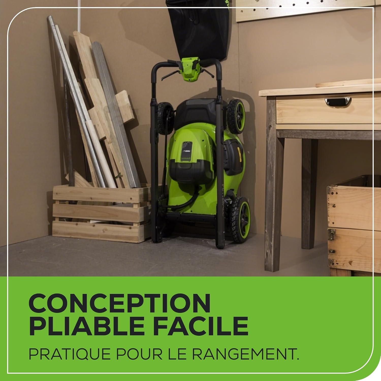 Greenworks 48V (24V x 2) Tondeuse Gazon Batterie sans Fil Autopropulsée, Largeur de Coupe 46cm, Sac 55L, Tondeuse Electrique Gazon Inclus 2 X 24V 4Ah et Chargeur Double, Garantie 3 Ans, MO48L424-01