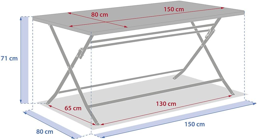 Hespéride - Greensboro - table pliante rectangulaire 6 places - acier epoxy antirouille